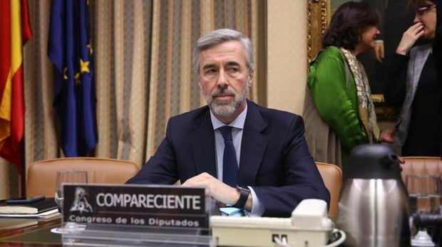 El exministro Ángel Acebes, hoy en el Congreso