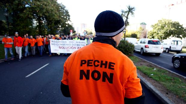 Manifestación en contra del cierre de Alcoa