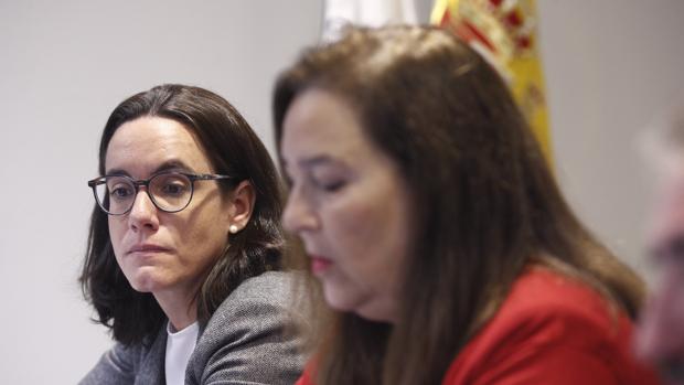 La abogada de la Asociación Víctimas del Terrorismo (AVT), Carmen Ladrón de Guevara,y la presidenta de la AVT, Maite Araluce