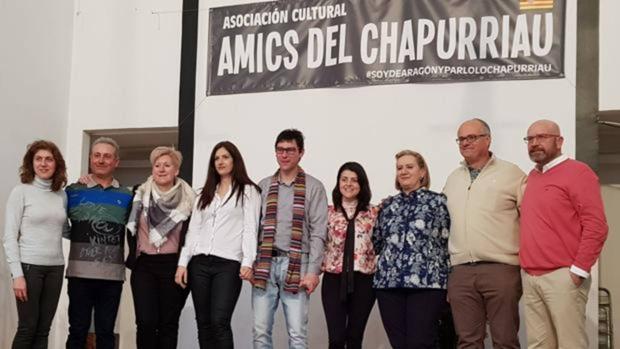 Miembros de la asociación de defensa del chapurriau, durante la presentación oficial de esta plataforma, a principios de este año