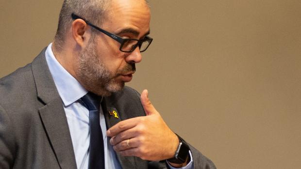 El consejero de Interior, Miquel Buch, en la reunión del Gobierno catalán