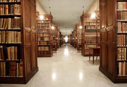 Imagen de la biblioteca de la Real Academia Española