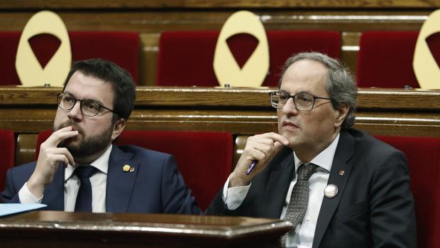 Pere Aragonès y Quim Torra