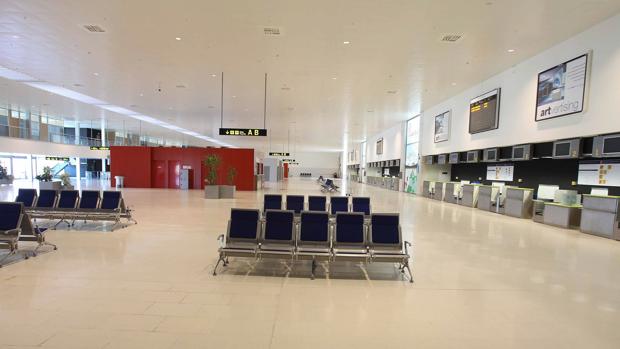 Interior del aeropuerto de Ciudad Real