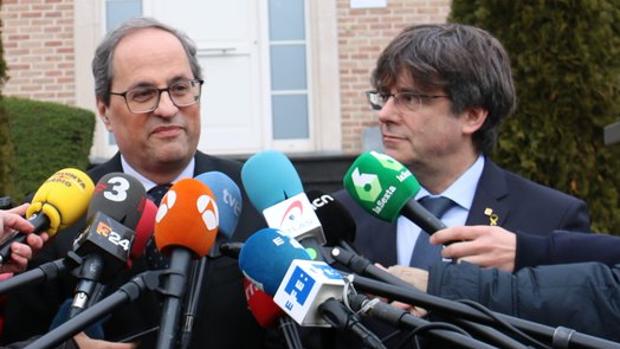 Torra y Puigdemont, en Waterloo este viernes