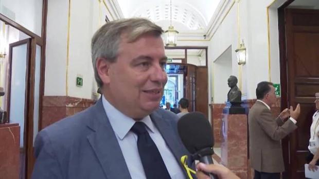 El diputado del PDECat, Jordi Xuclà, en los pasillos del Congreso