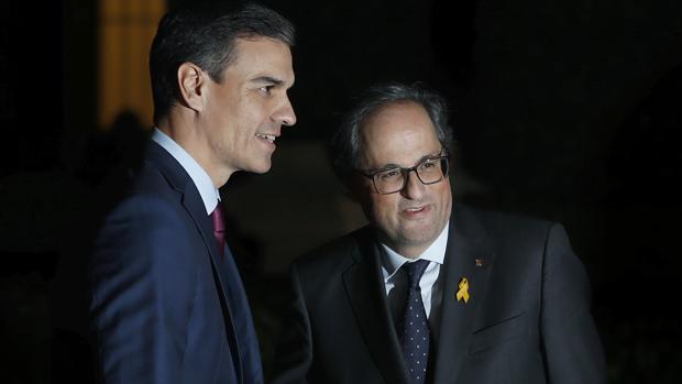 Sánchez y Torra en su encuentro en Barcelona el pasado 20 de diciembre