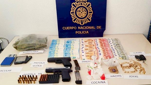 Material incautado de la operación antidroga