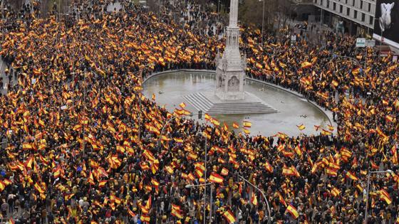 Toma aérea de la plaza de Colón