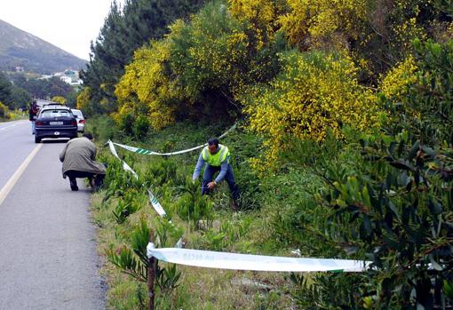 Lugar en el que una vecina encontró el cuerpo de la joven