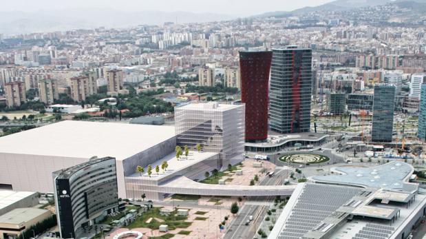 Una recreación del nuevo pabellón de 60.000 metros cuadrados que se levantará al lado del actual recinto