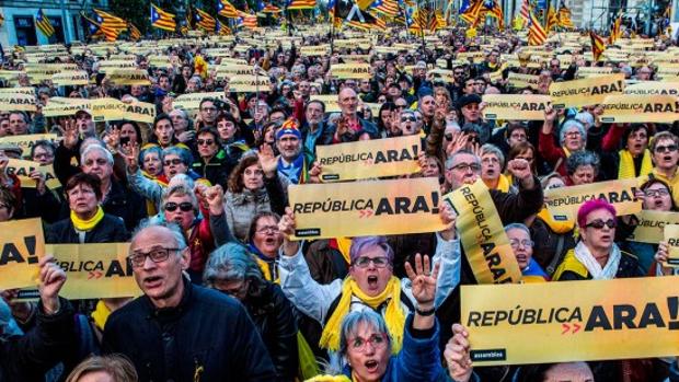 Manifestación independentista en Barcelona