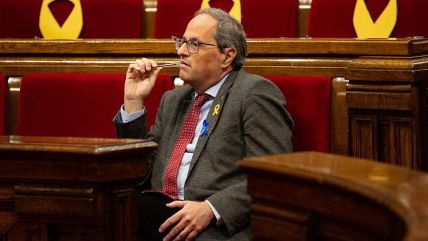 Quim Torra en el Parlamento de Cataluña