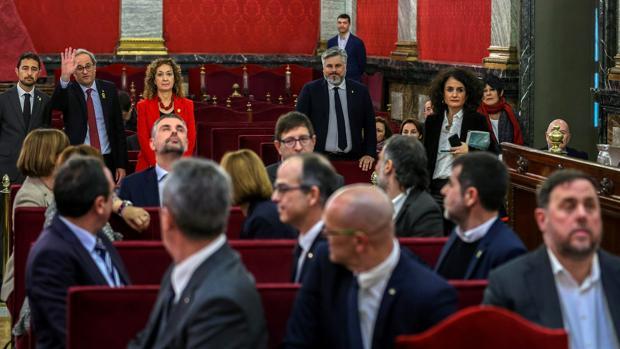 Una de las fotos de los primeros días del juicio al «procés»