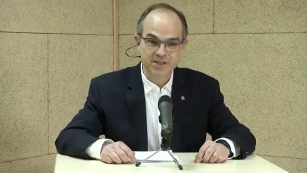 Turull, durante su intervención desde Soto del Real