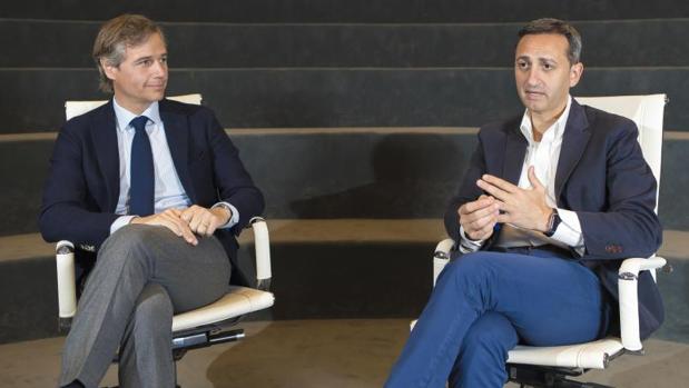 Antonio González y César Sánchez, durante la entrevista
