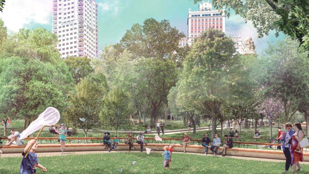 Imagen del proyecto ganador para la remodelación de Plaza de España