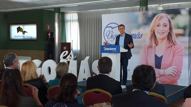 Alberto Núñez Feijóo este martes en Vigo