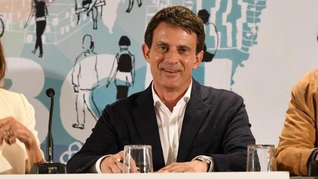 Manuel Valls, en un acto de campaña en Barcelona