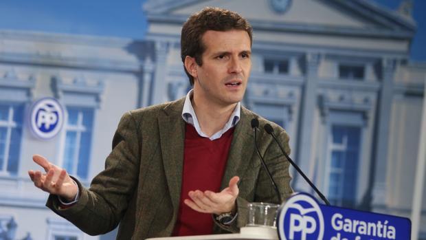 El presidente del Partido Popular, Pablo Casado