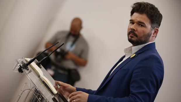 Gabriel Rufián, tras la reunión con Adriana Lastra