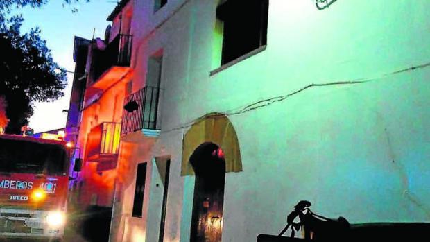 Casa de Chiprana (Zaragoza) en la que se produjo el incendio