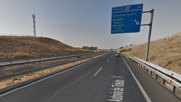 Autovía A42 a su paso por Illescas, lugar donde se produjo el suceso