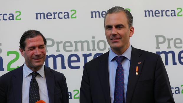 El secretario general de Vox, Javier Ortega Smith, durante la entrega de los premios Merca2