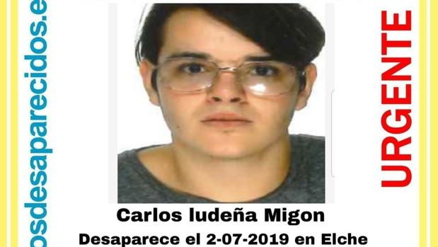 Imagen difundida para localizar al menor desarparecido en Elche