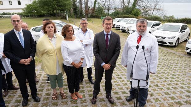 El presidente de la Xunta, este lunes en La Coruña