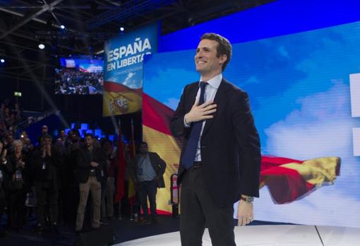 Casado en la clausura de la Convención Nacional del PP celebrada en enero