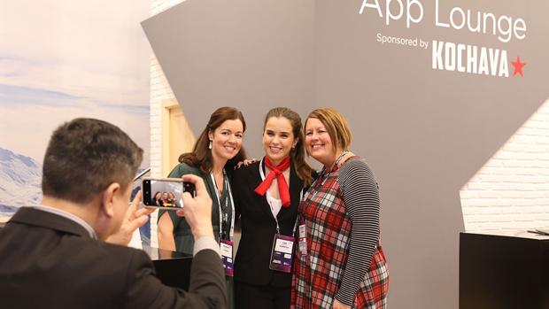 Una azafata del MWC en una imagen de archivo