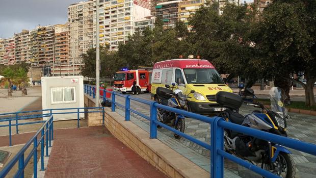 Imagen de los servicios de emergencias durante el rescate