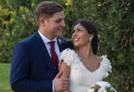 La pareja, tras la ceremonia
