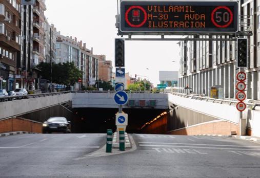El túnel de Sor Ángel de la Cruz, ayer