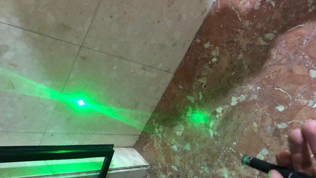 Imagen del láser incautado por la Policía Nacional