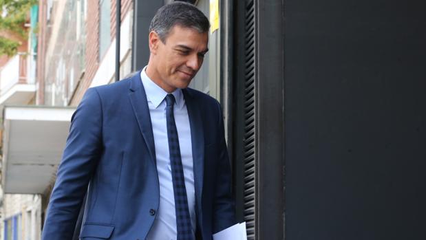 Pedro Sánchez a su llegada ayer a un acto del PSOE