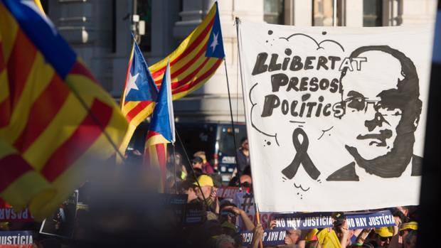Manifestación independentista catalana en Cibeles