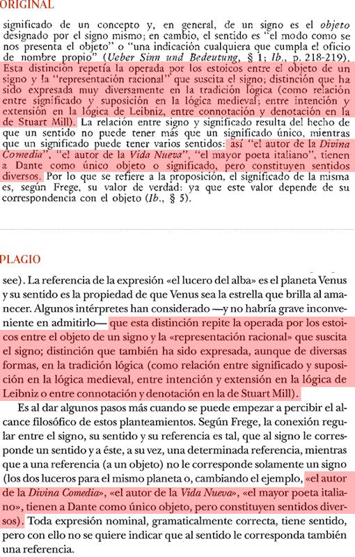 Plagio del libro de Cruz (pág. 193) a «Historia de la Filosofía», de Nicola Abbagnano (pág. 619)