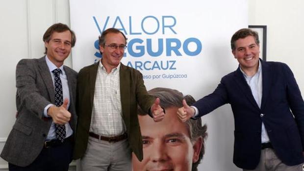 Antonio González Terol, Alfonso Alonso e Íñigo Arcauz, en una imagen de archivo