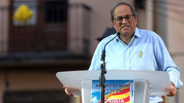 Quim Torra, en un acto político este fin de semana