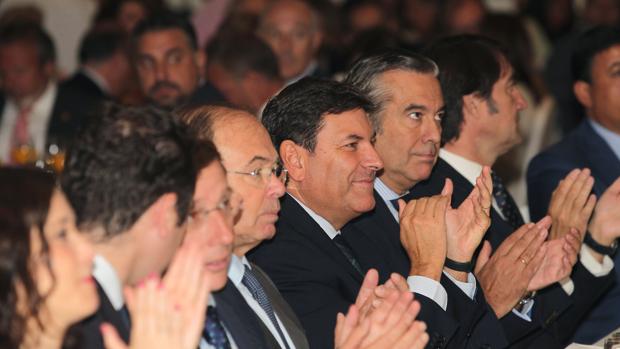 El consejero de Economía y Hacienda, Carlos Fernández Carriedo, durante la intervención de Fernández Mañueco en el Fórum Europa.