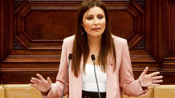 Lorena Roldán, en su discurso ante el Parlament