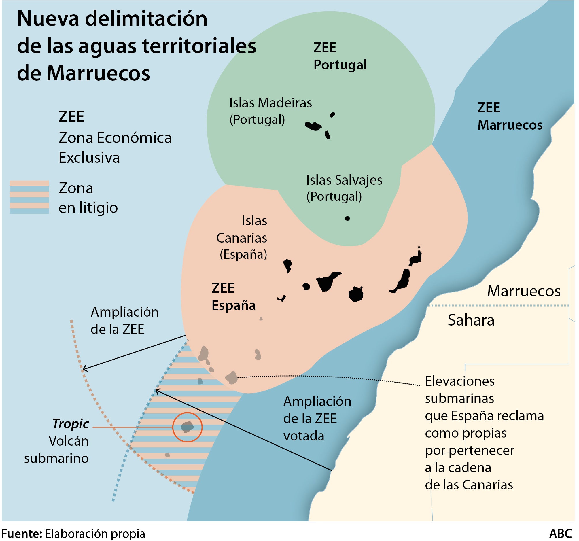 Marruecos aprueba la ampliación de su frontera marítima hacia Canarias