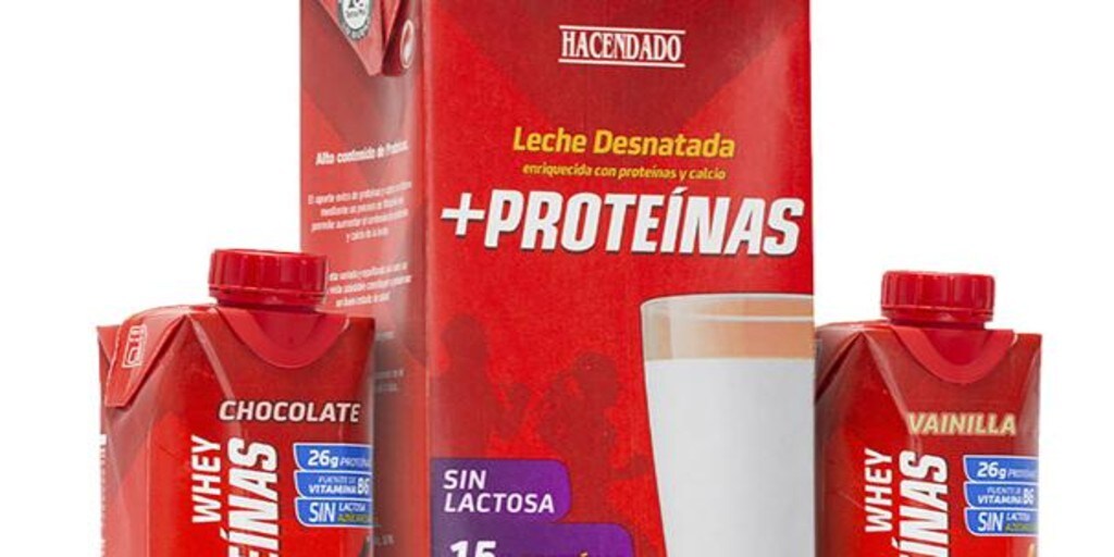 La leche y los batidos +Proteínas Hacendado de Mercadona, entre las