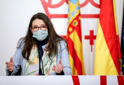 Image of the vice president of the Generalitat, Mónica Oltra, taken this Friday