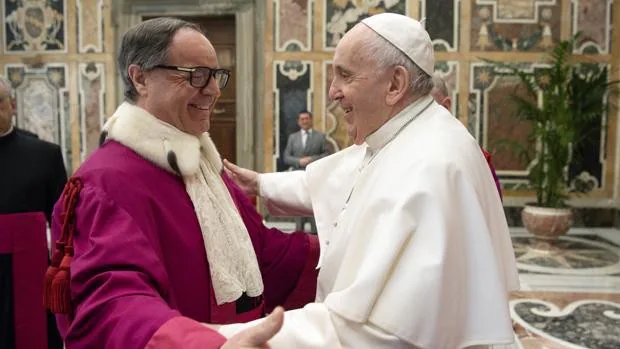 El Papa y el presidente de la Rota