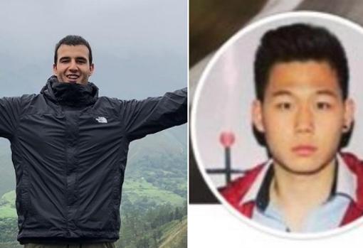 On the left, Victor López; on the right, the author of his death, Kevin Cui