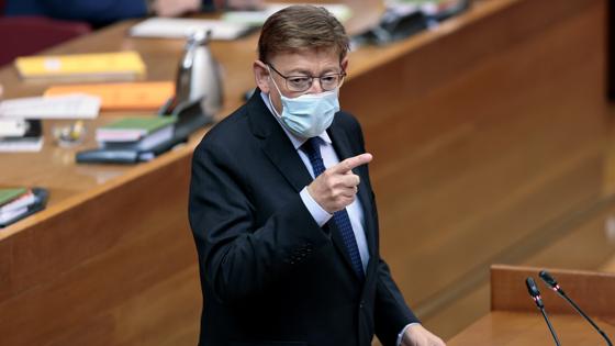 Imagen del presidente de la Generalitat, Ximo Puig, tomada este lunes