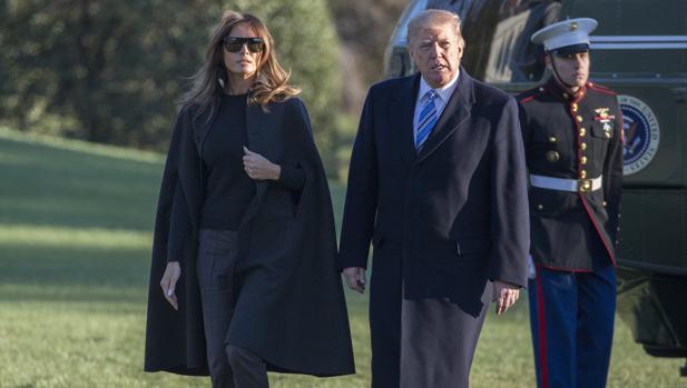 Los Trump a su llegada a Washington este fin de semana